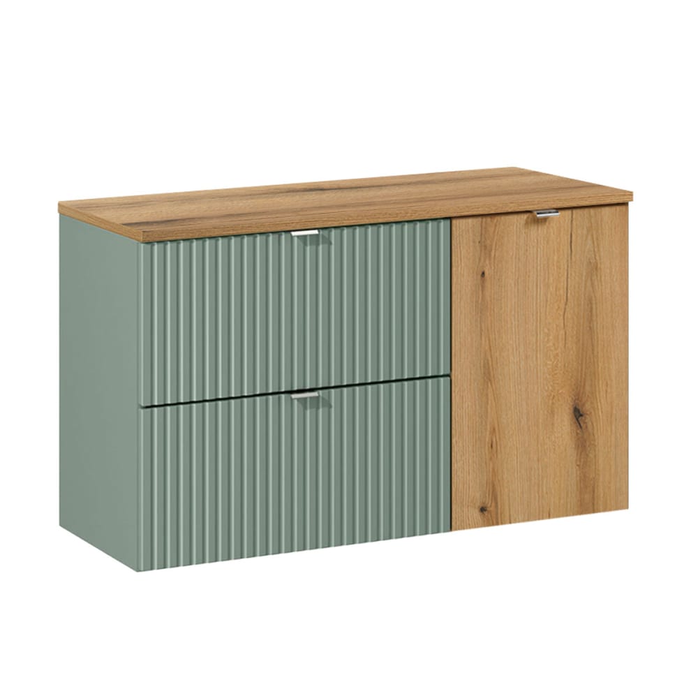 Waschtischunterschrank 100cm Laminierte Platten Grün - Maisons Du