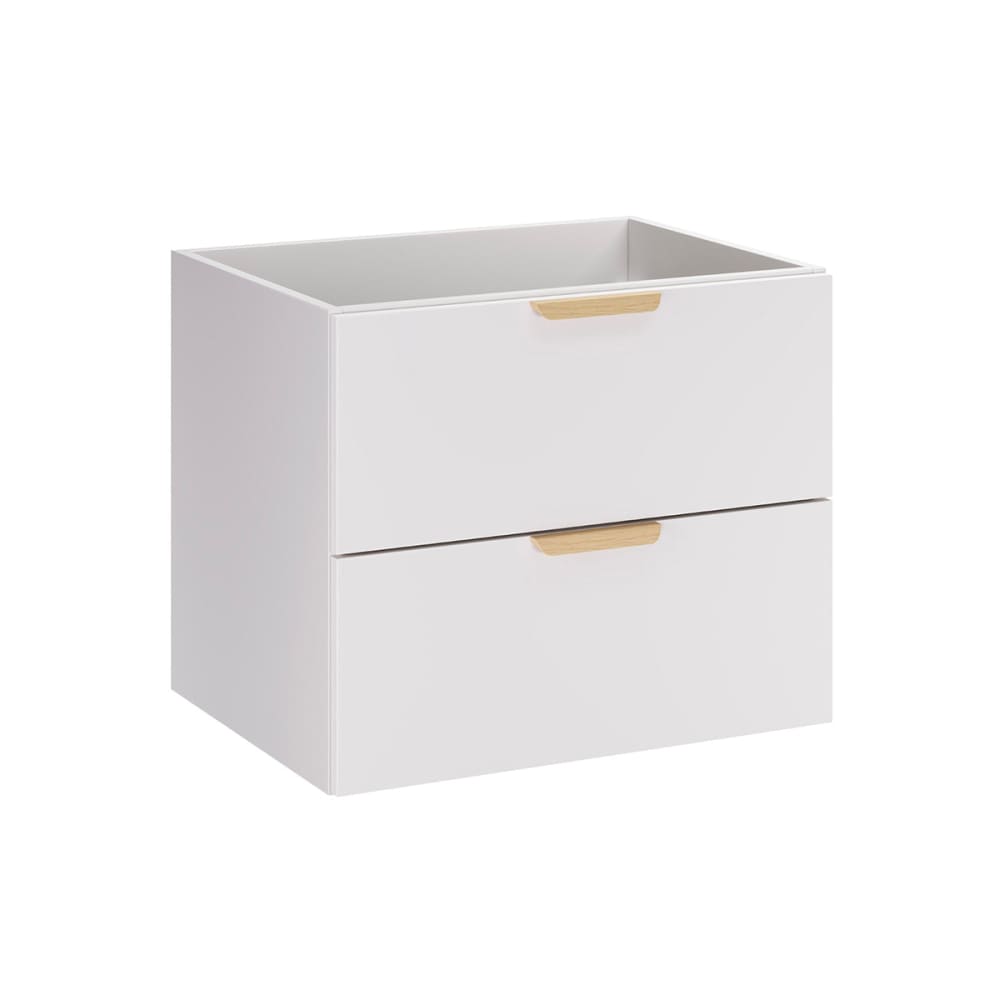 Petits meubles Waschbeckenunterschrank 60cm Mattweiß Laminierte Platten Weiß - Spanplatte