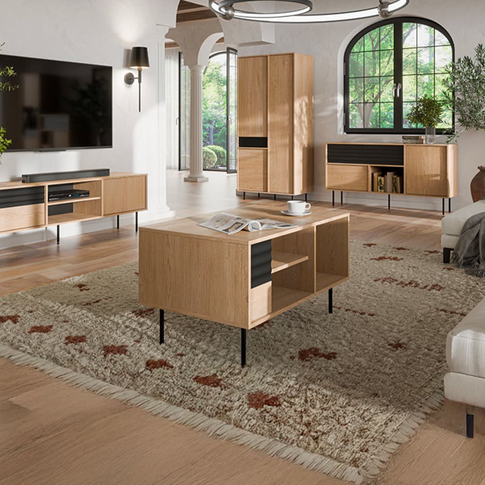 Couchtisch Laminierte Platten Holz und Schwarz - Maisons Du Monde