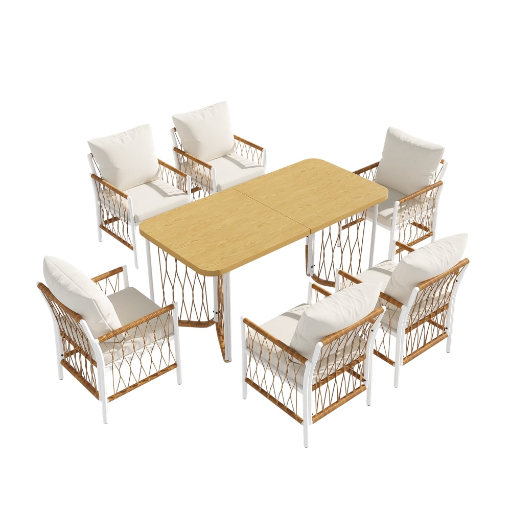 table avec 6 chaises - fer