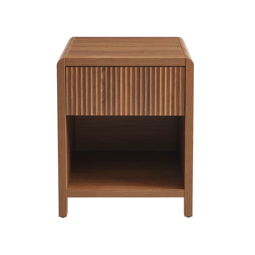 Table de chevet   effet noyer