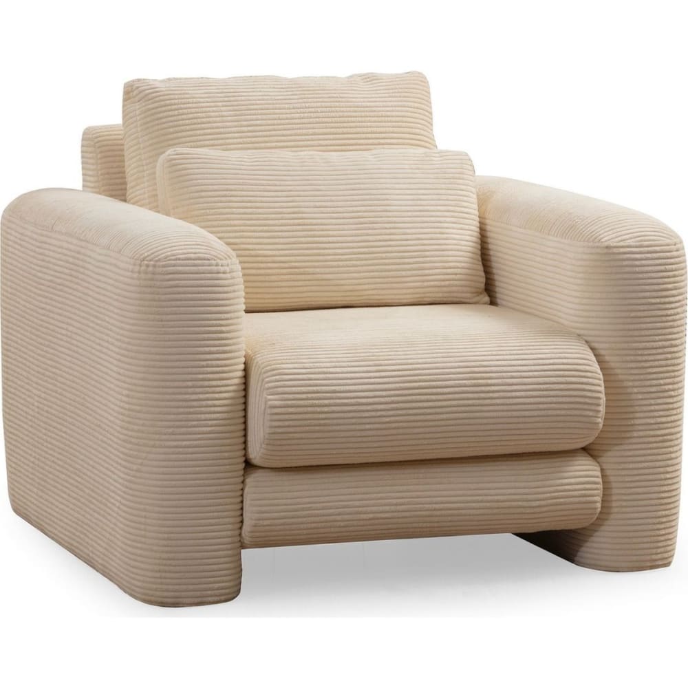 fauteuil en velours côtelé