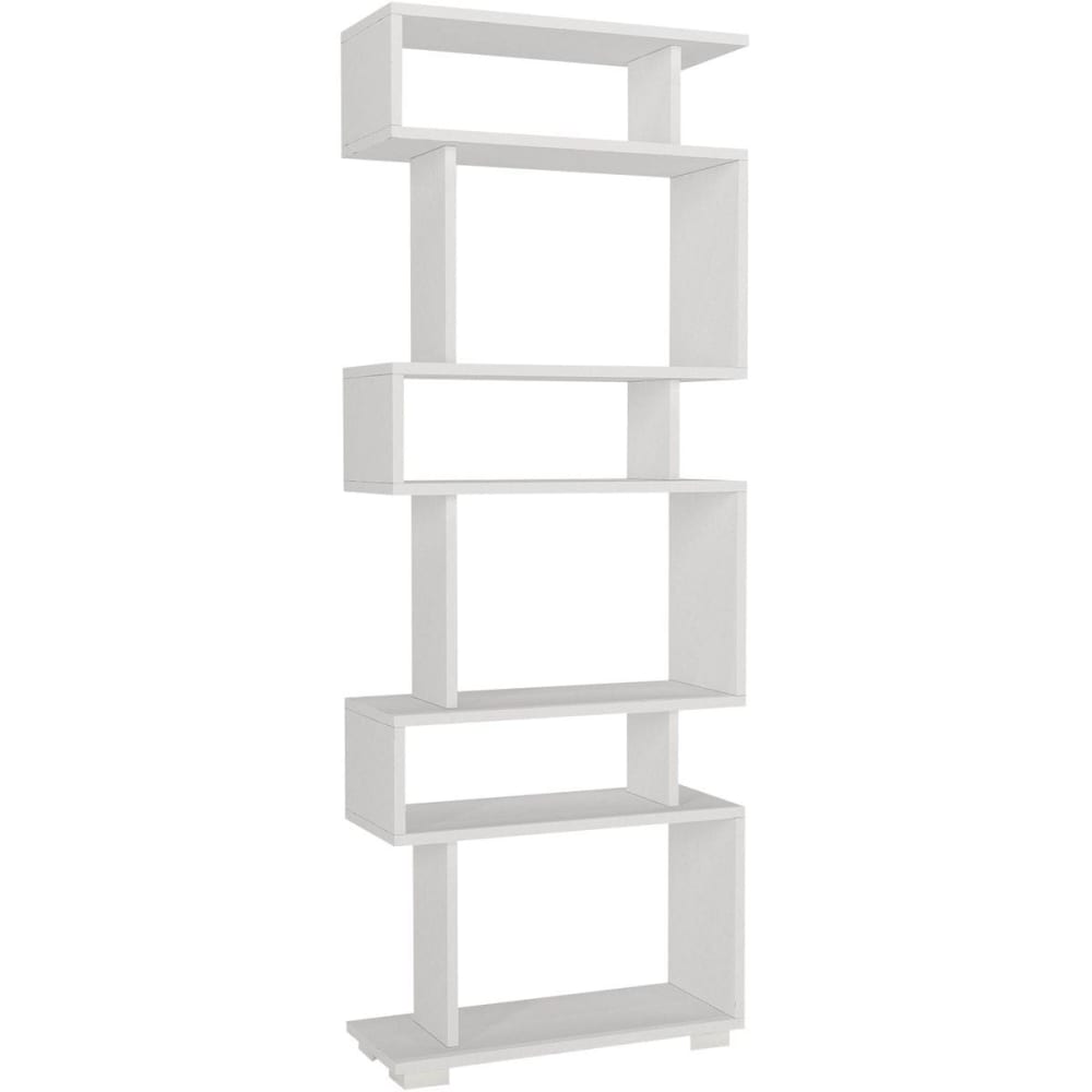 Bibliothèque déstructurée 6 niches blanche 60 cm
