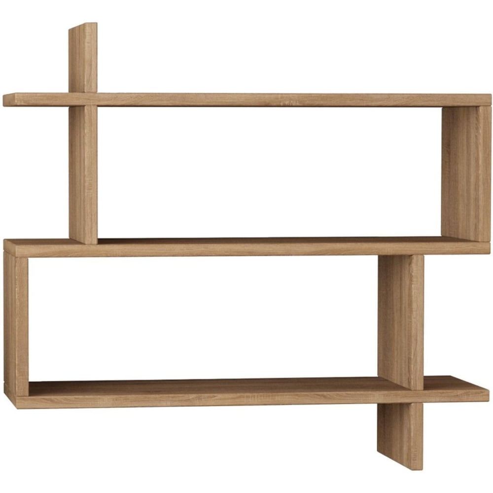 Etagère murale 3 niveaux effet chêne 70 cm