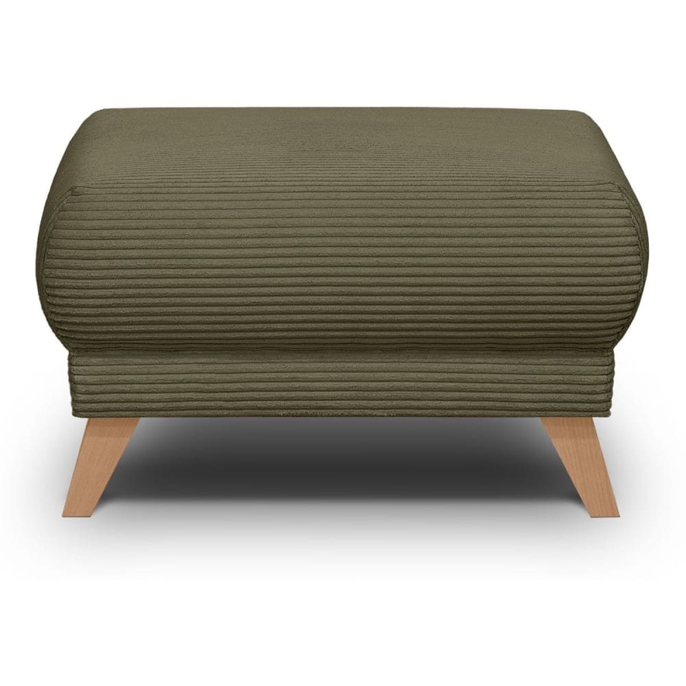 Pouf en velours côtelé - vert kaki