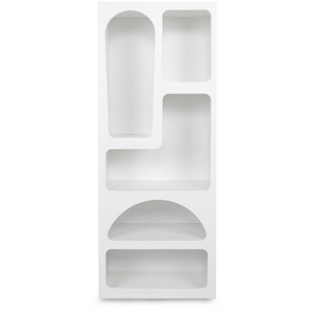 Bibliothèque organique 5 niches blanche 60 cm