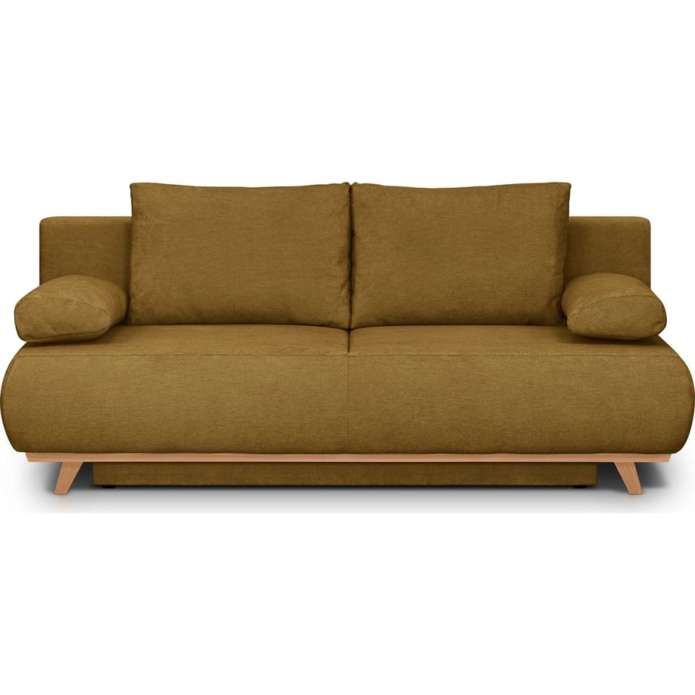 Canapé convertible 3 places avec coffre en tissu chenille bronze