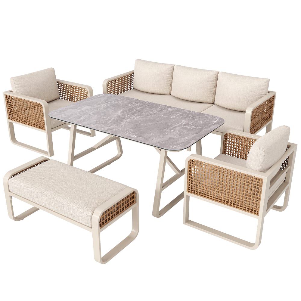 Ensemble salon de jardin - rotin
