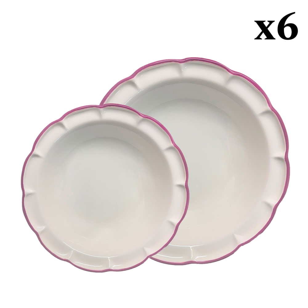 Lot de 12 assiettes en - plates