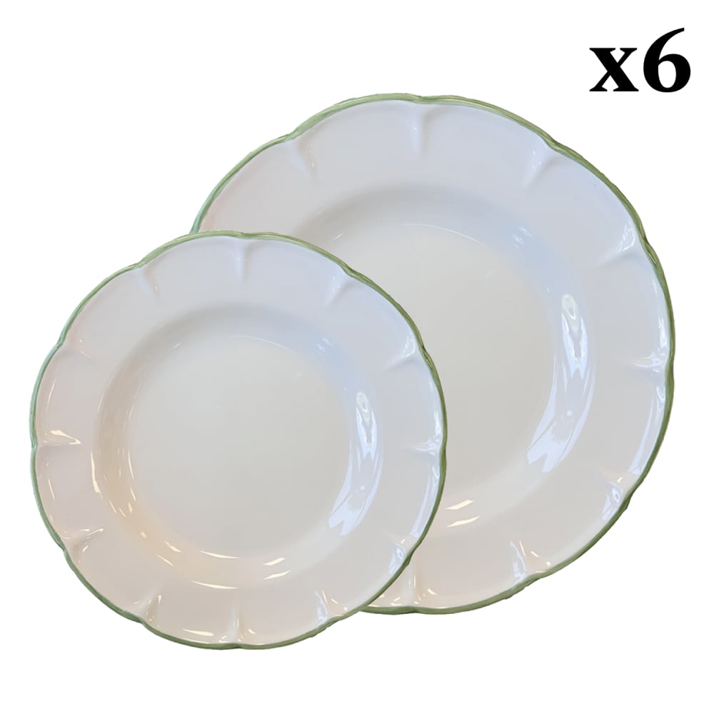 Lot de 12 assiettes en - plates