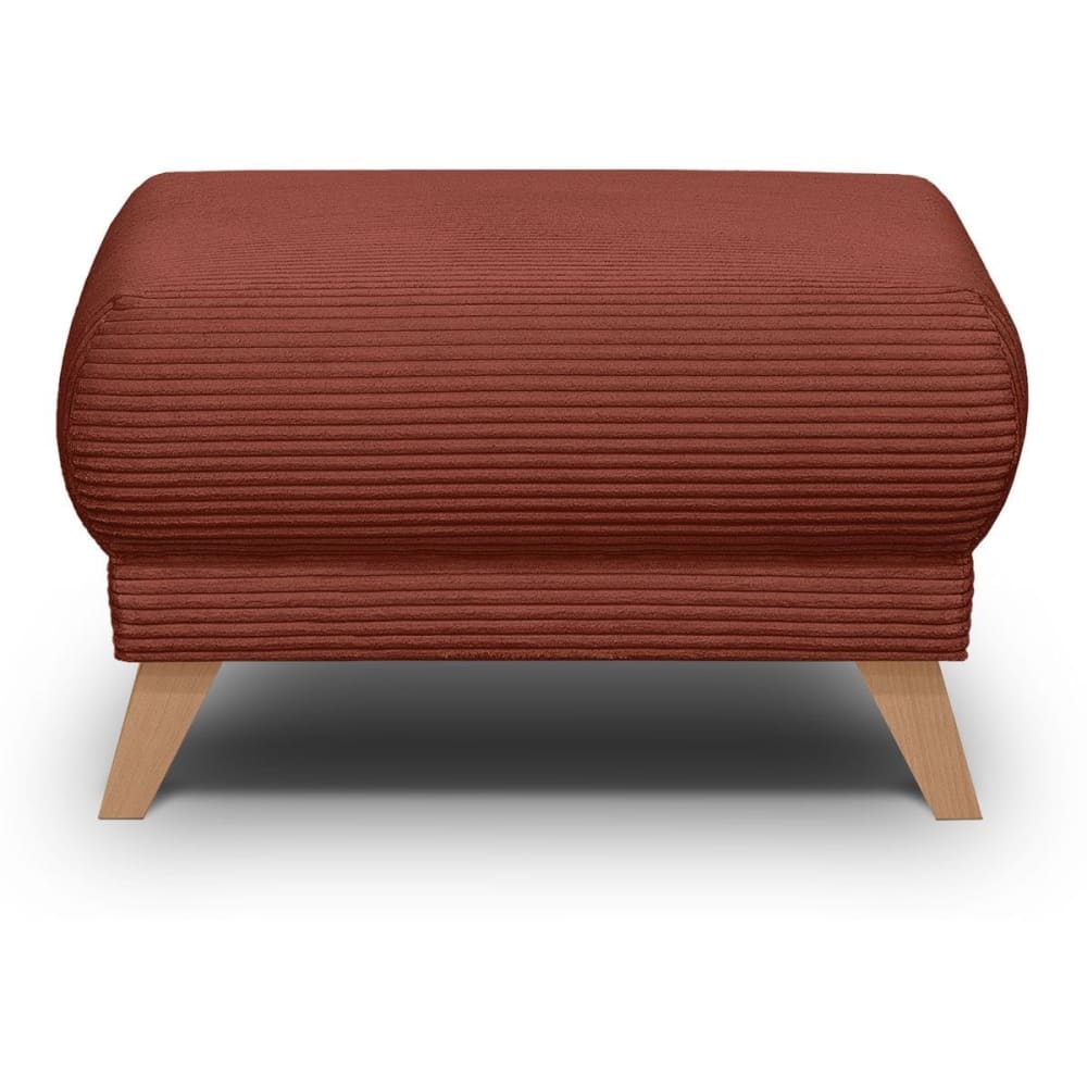 pouf en velours côtelé