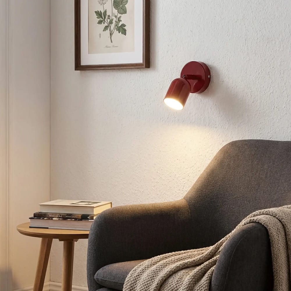 Applique murale avec spot orientable GU10 métal rose Ø5 cm — vue 3