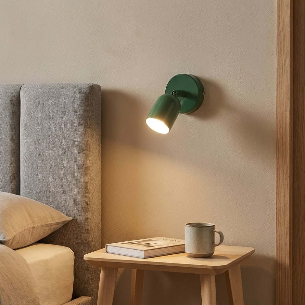Applique murale avec spot orientable GU10 métal vert Ø5 cm — vue 3