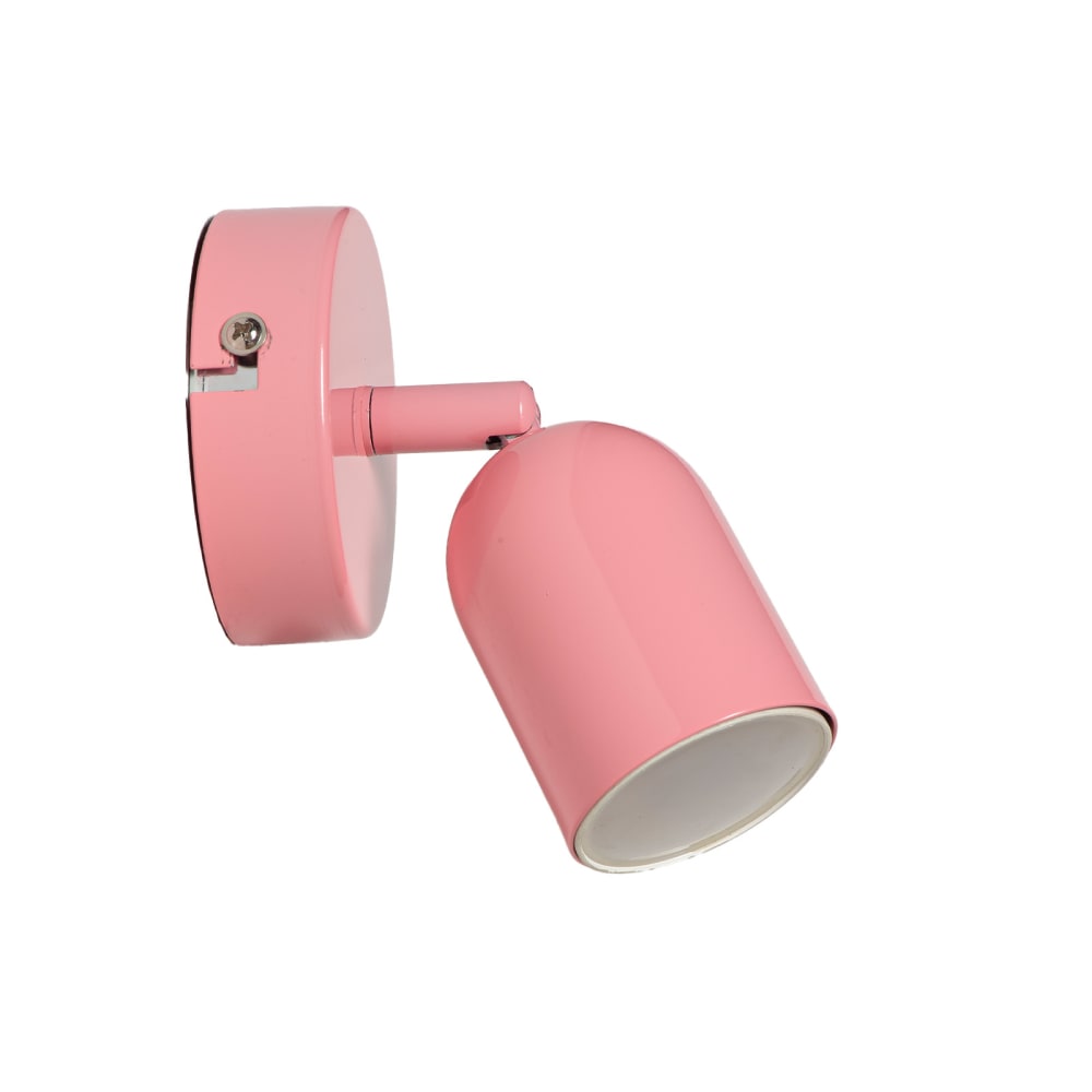 Applique murale avec spot orientable GU10 métal rose Ø5 cm