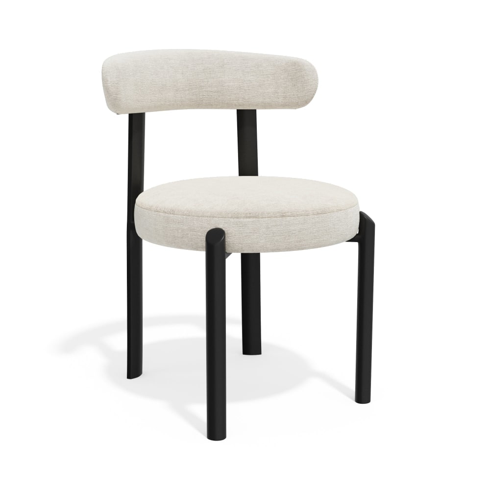 Lot de 2 chaises en tissu - toucher