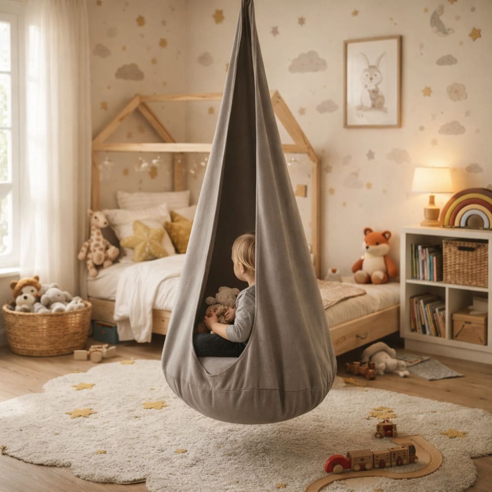 Hängehöhle für Kinder mit Sitzkissen, braun - Maisons Du Monde