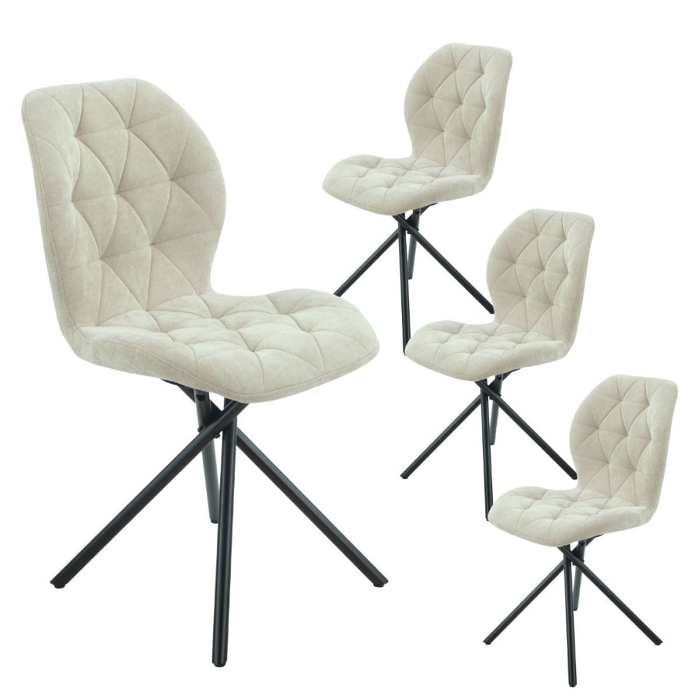 Lot de 4 chaises pivotantes - losange