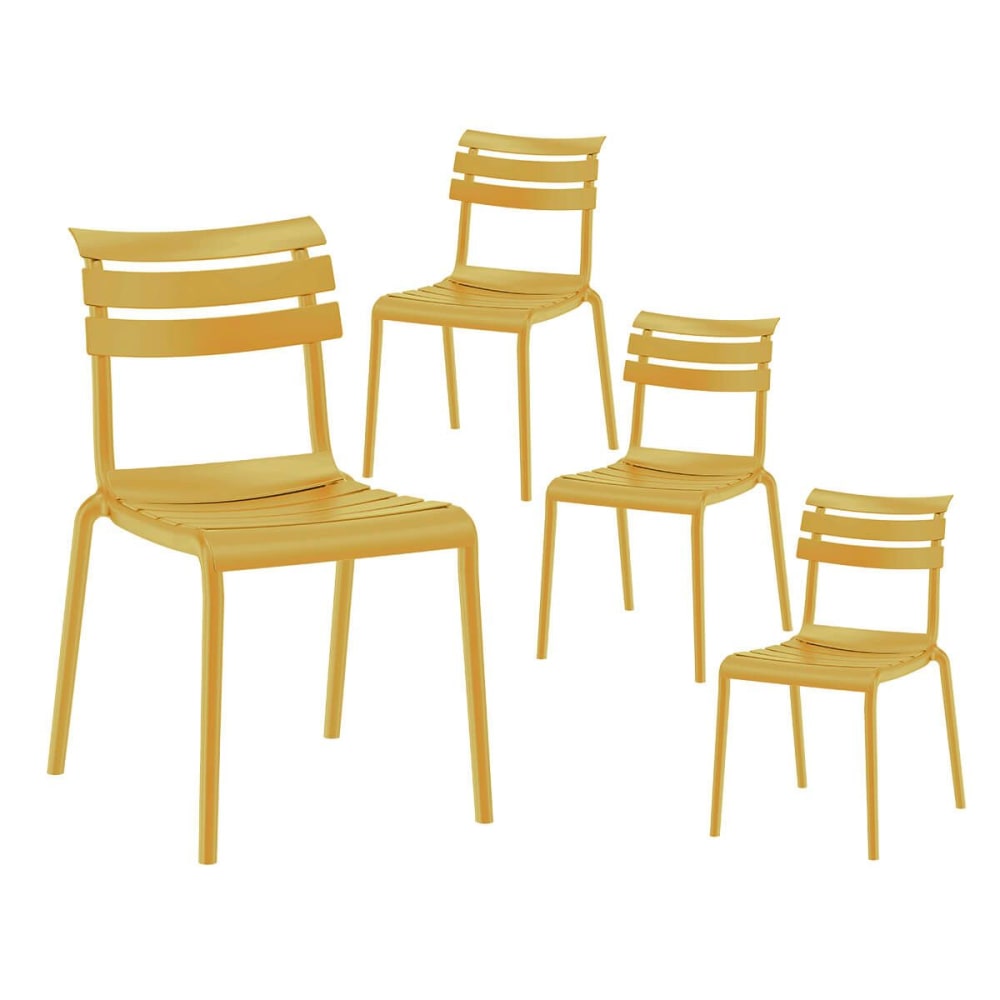 Lot de 4 chaises en plastique