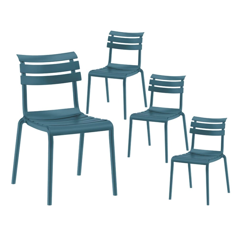 Lot de 4 chaises en plastique