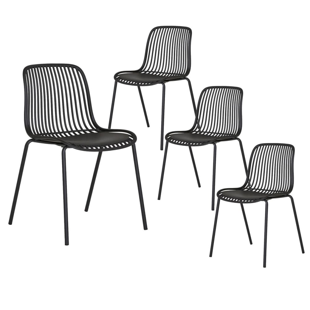 Lot 4 chaises jardin