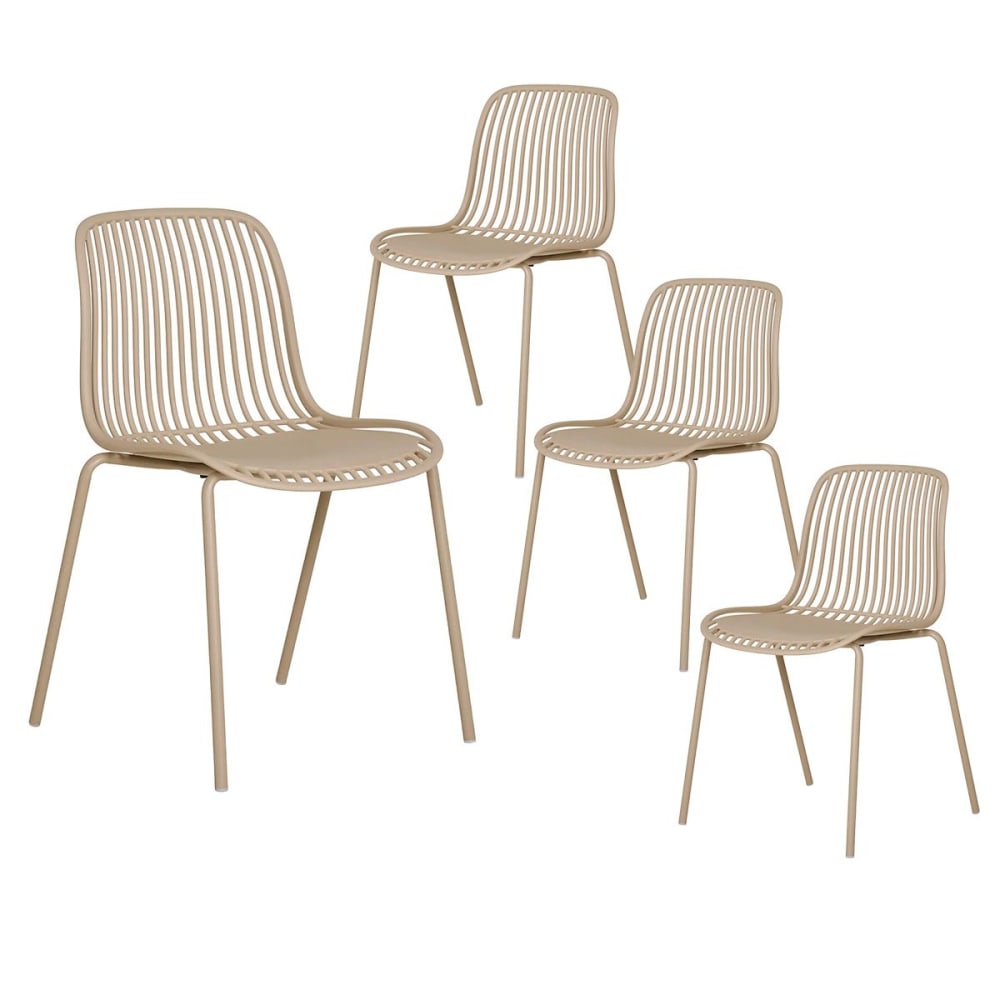 Lot 4 chaises jardin