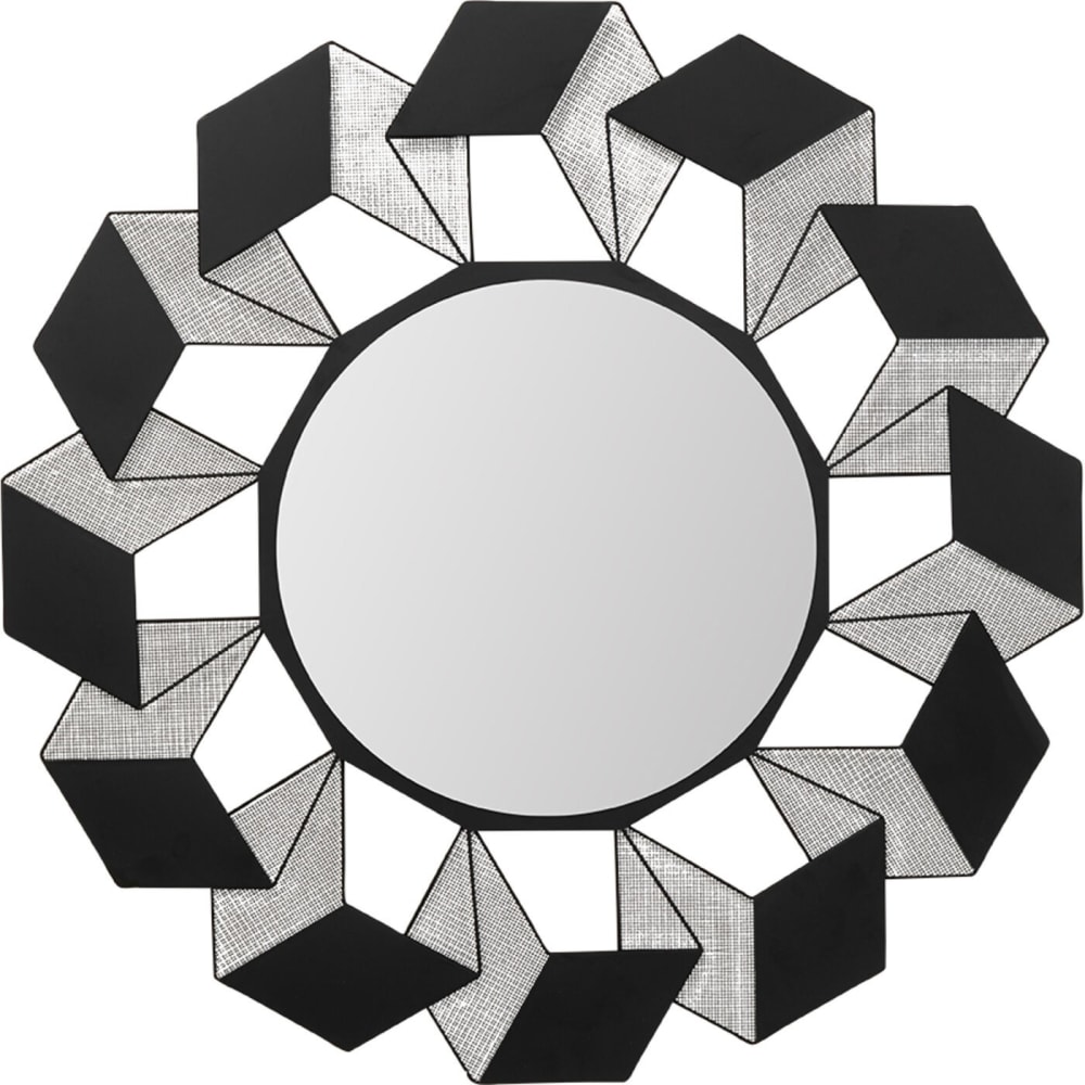 Miroir en acier noir D104