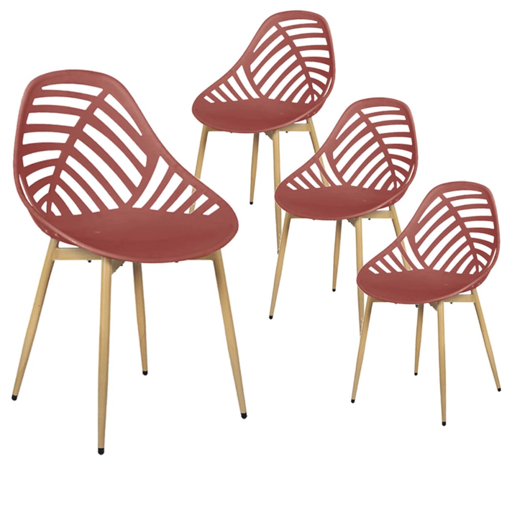 Lot  de 6 tabourets gris - pieds