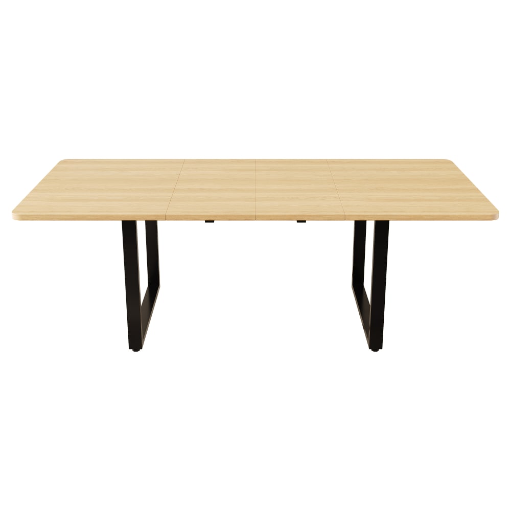 Table à manger extensible contemporain effet chêne 140/180/220 cm
