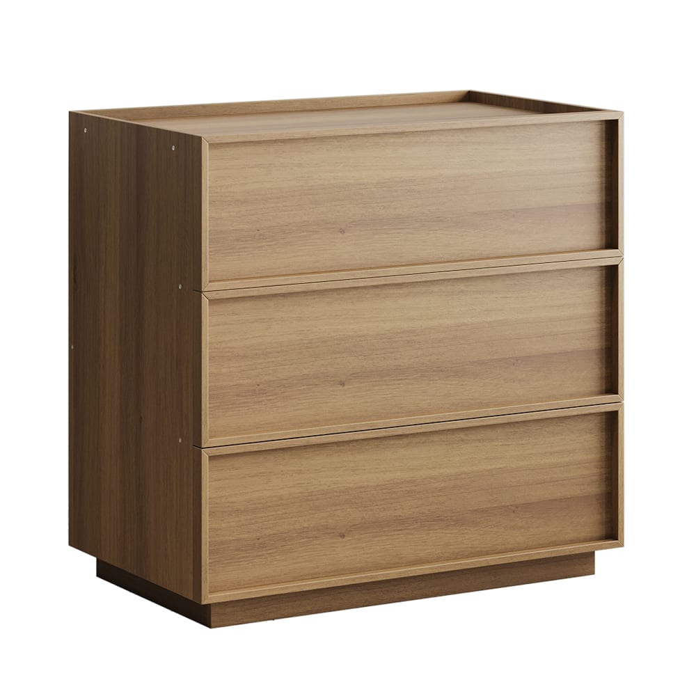Urban Meuble Sideboard in Eichenoptik mit 3 Schubladen, 80 x 48 x 78 cm,Beige Beige Spanplatte