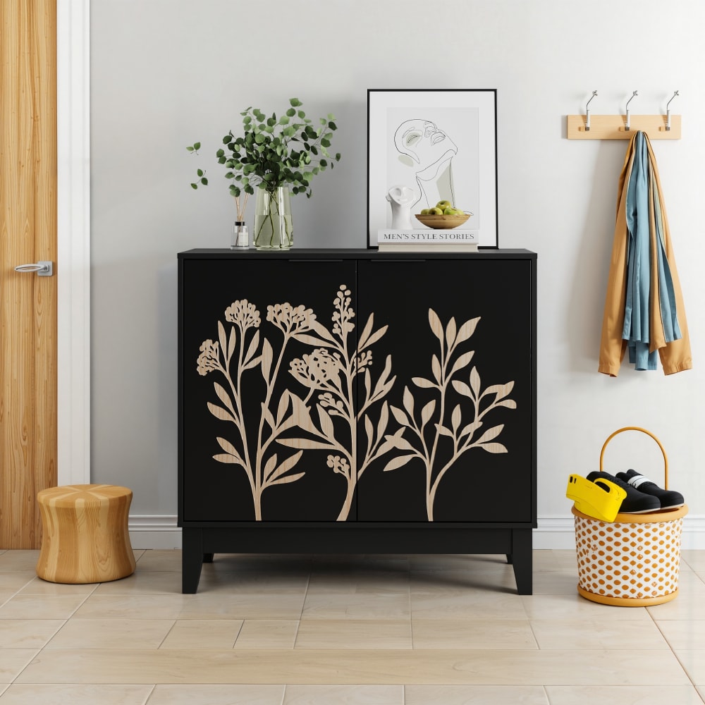 Sideboard im Landhausstil mit Zwei Türen und Floralen