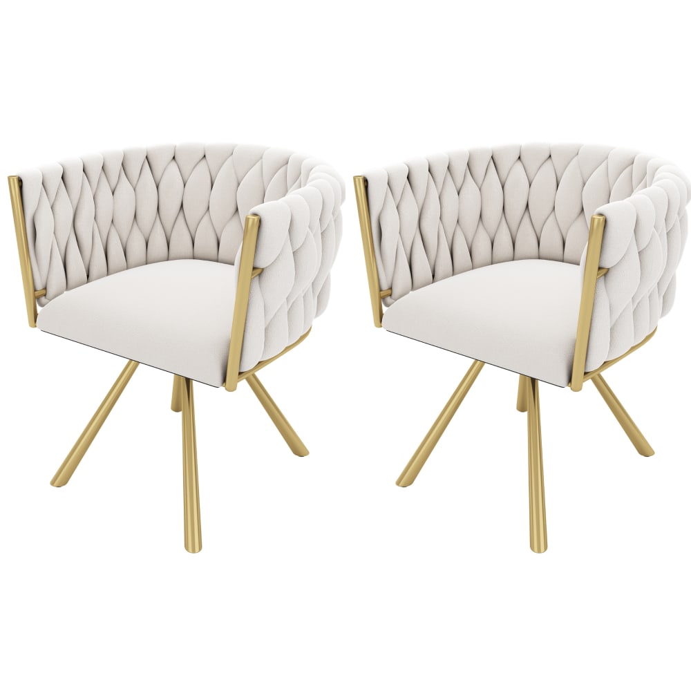 lot de 2 fauteuils pivotants - velours