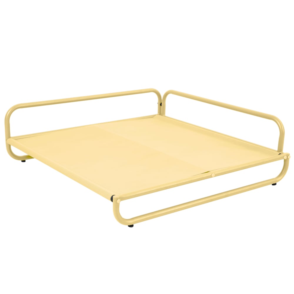 Structure pour fauteuil d'angle de salon de jardin modulable jaune