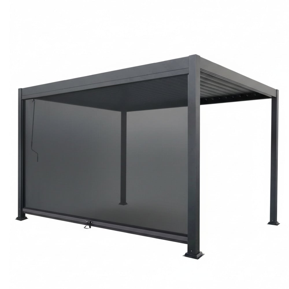Store pour pergola bioclimatique 4m - Gris foncé
