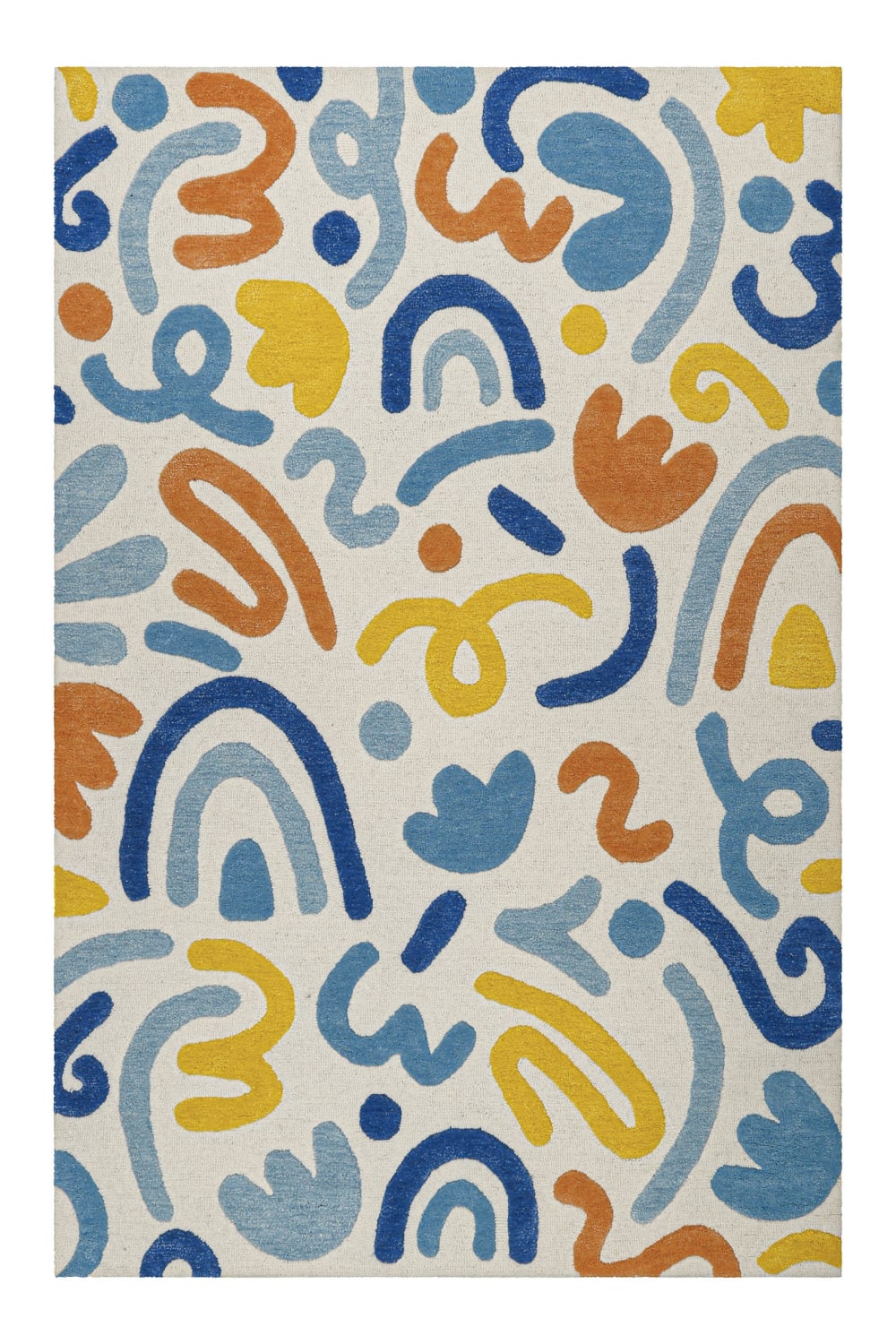 Tapis enfant tufté pure laine à relief multicolore 200x290