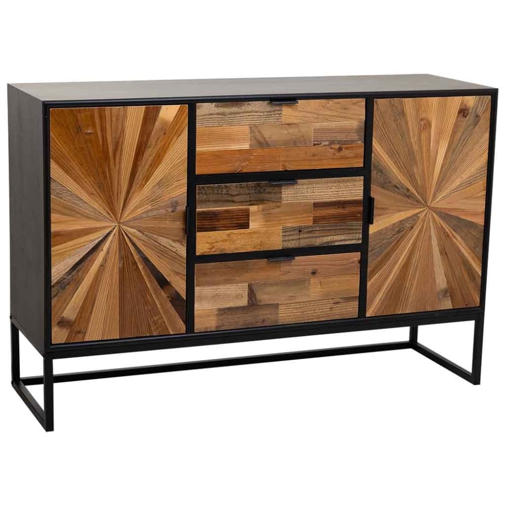 Buffet en bois marron 120x38x78h cm