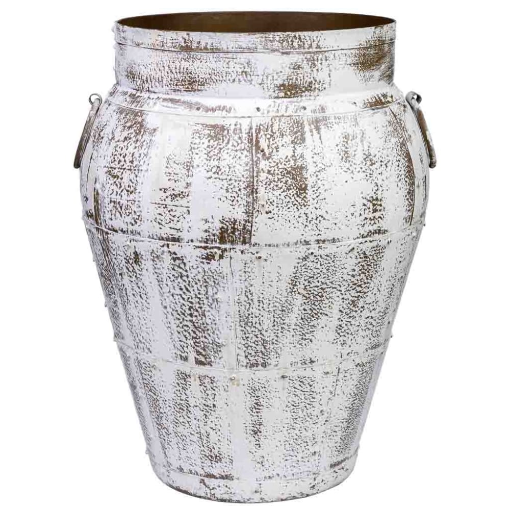 Vase Metall 45x45x60h cm weiß gealtert - Maisons Du Monde