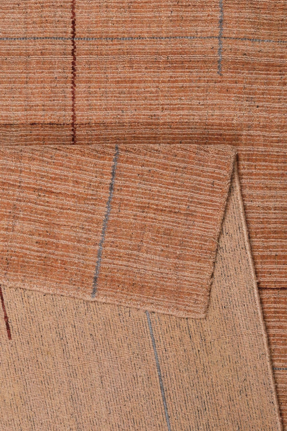 Tapis tissé à la main Tencel et pure laine terracotta clair 160x230 — vue 4