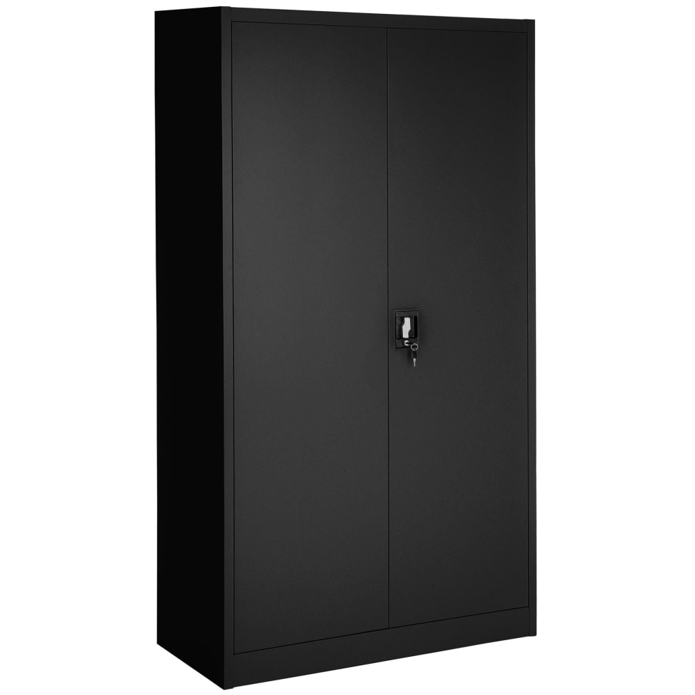 Armoire de classement 4 tablettes réglables en hauteur noir en acier