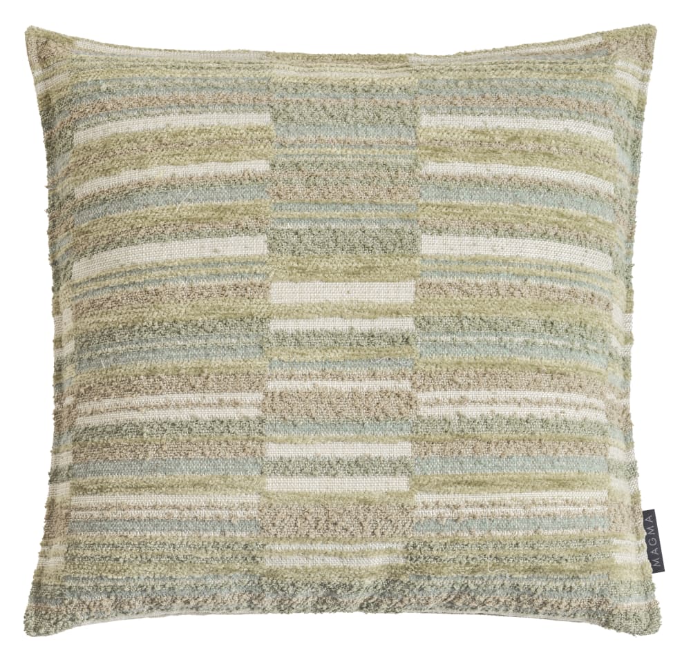 Housse de coussin jacquard chenille multicolore 45x45