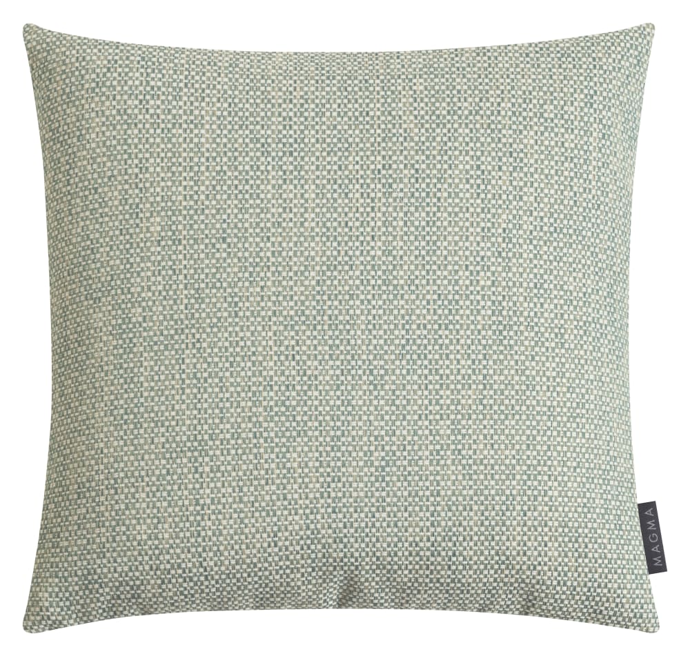 Housse de coussin d'extérieur jacquard chiné vert sauje 45x45 cm
