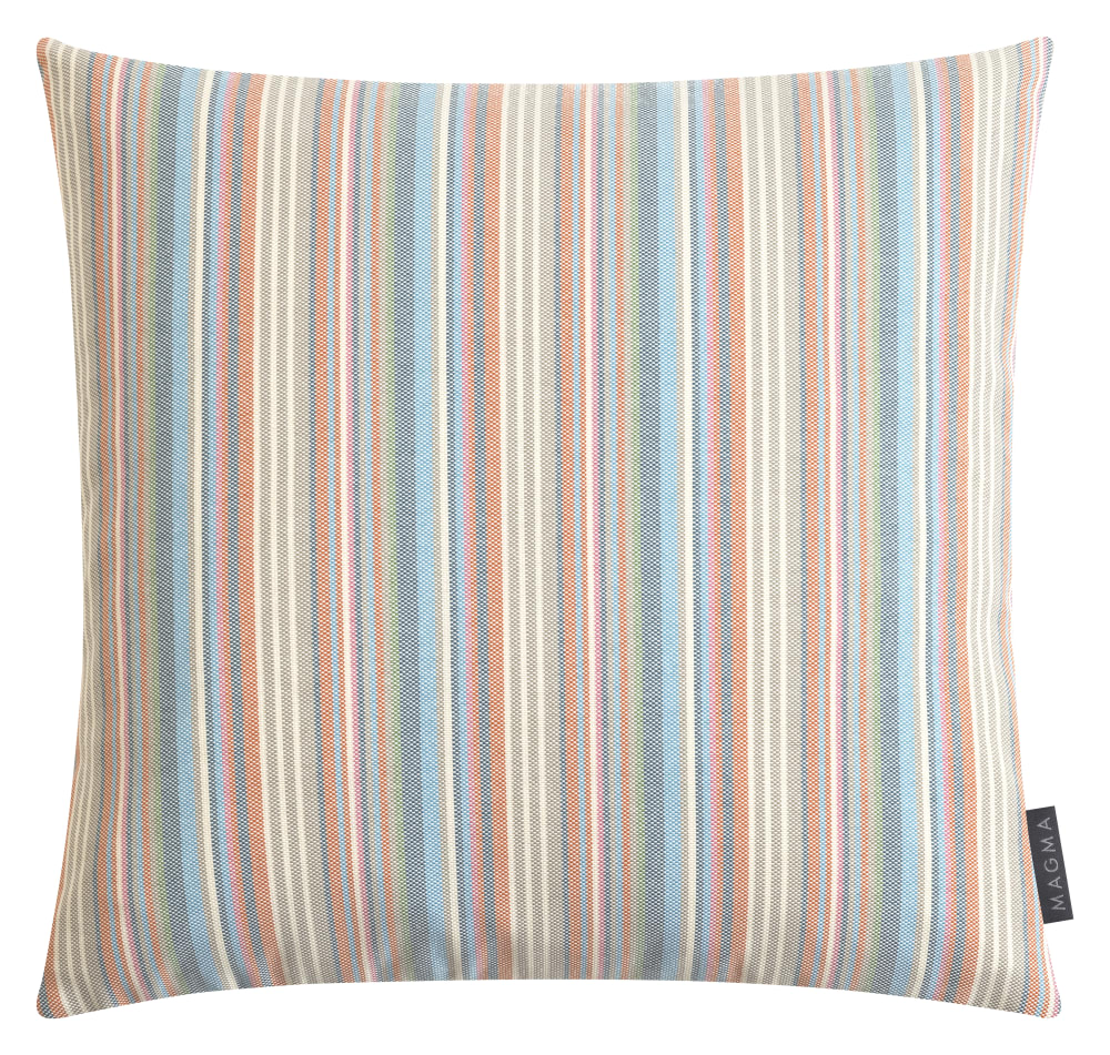 Housse de coussin d'extérieur rayée multicolore 45x45 cm