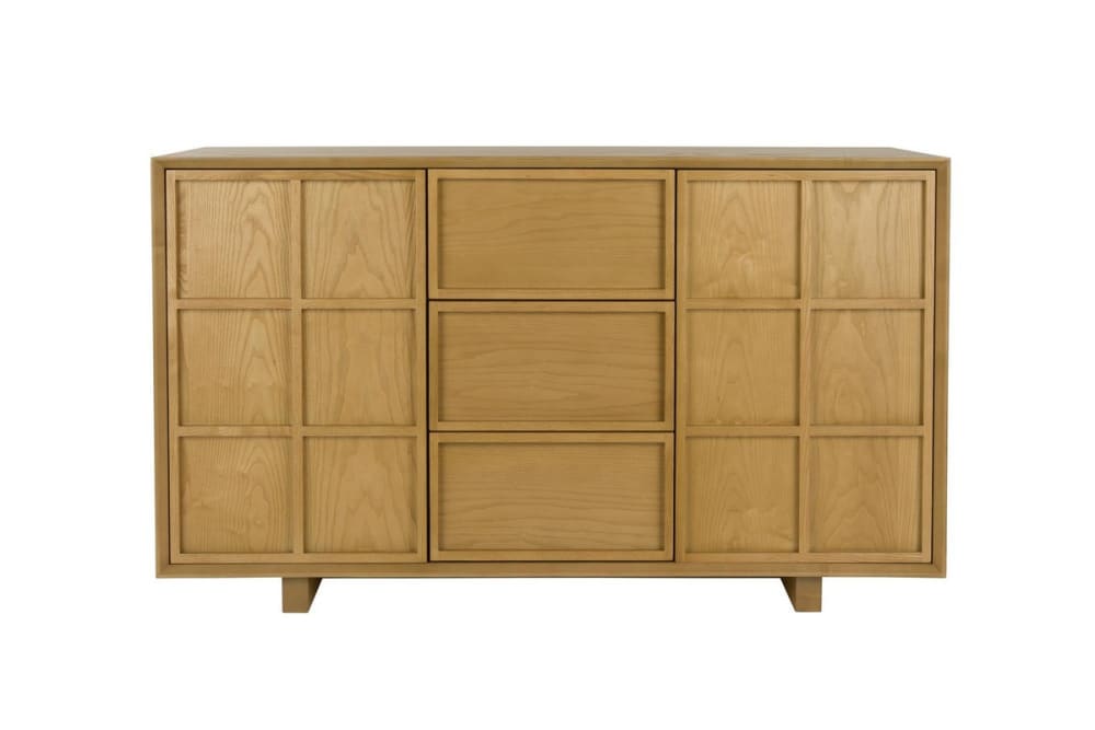 Buffet compact en frêne naturel L120