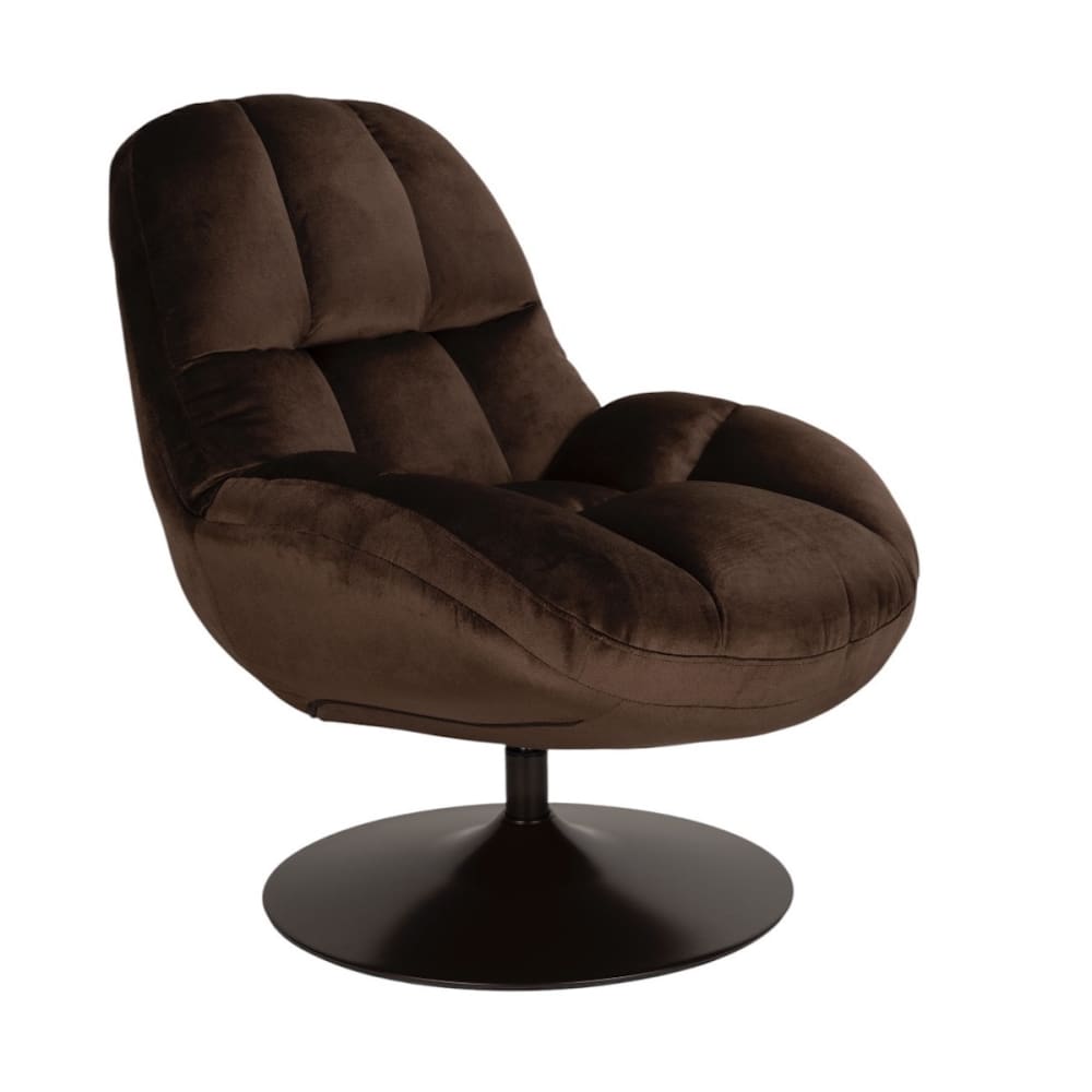 fauteuil rotatif en velours