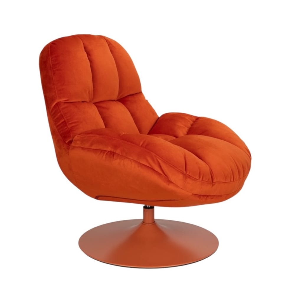 fauteuil rotatif en velours