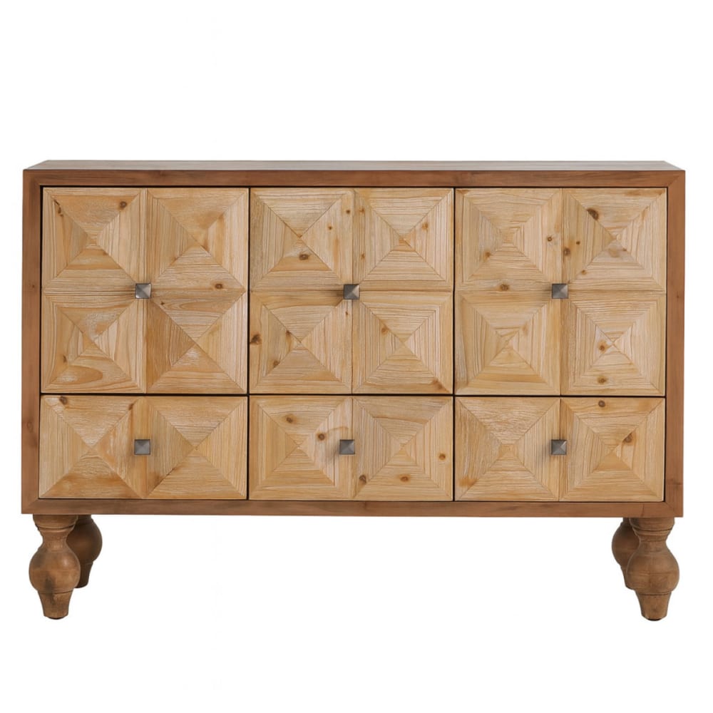 Buffet en bois avec façade en relief L118