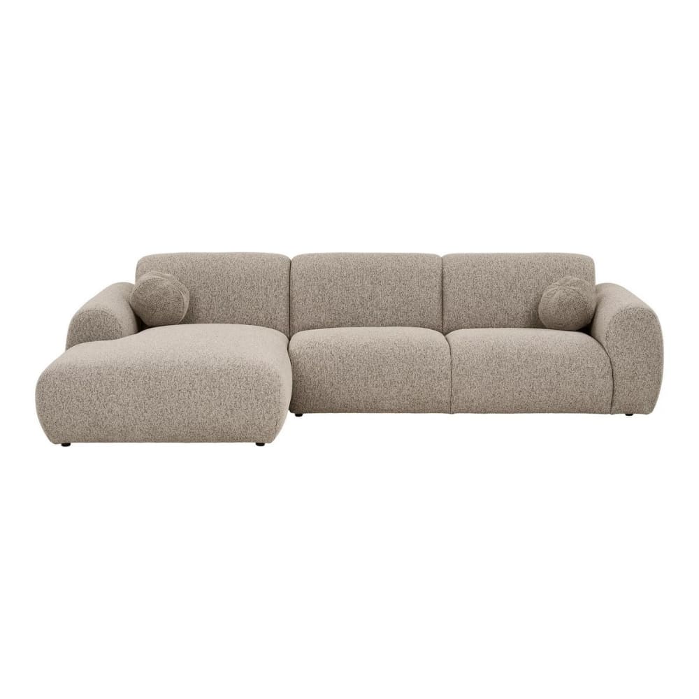 Canapé d'angle gauche en tissu gris L300