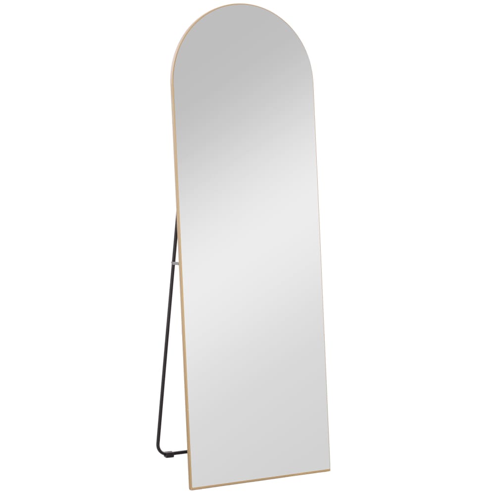 Miroir en pleine longueur sur pied ou mural 50 x 150 cm verre doré