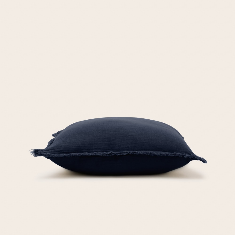 Taie d'oreiller en coton bleu 40x40 cm - Maisons du Monde