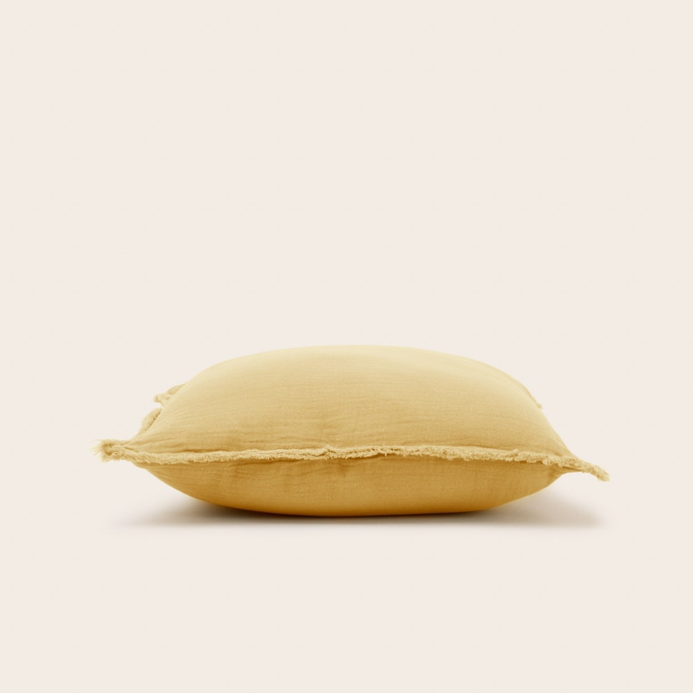 Taie d'oreiller en coton jaune 40x40 cm - Maisons du Monde