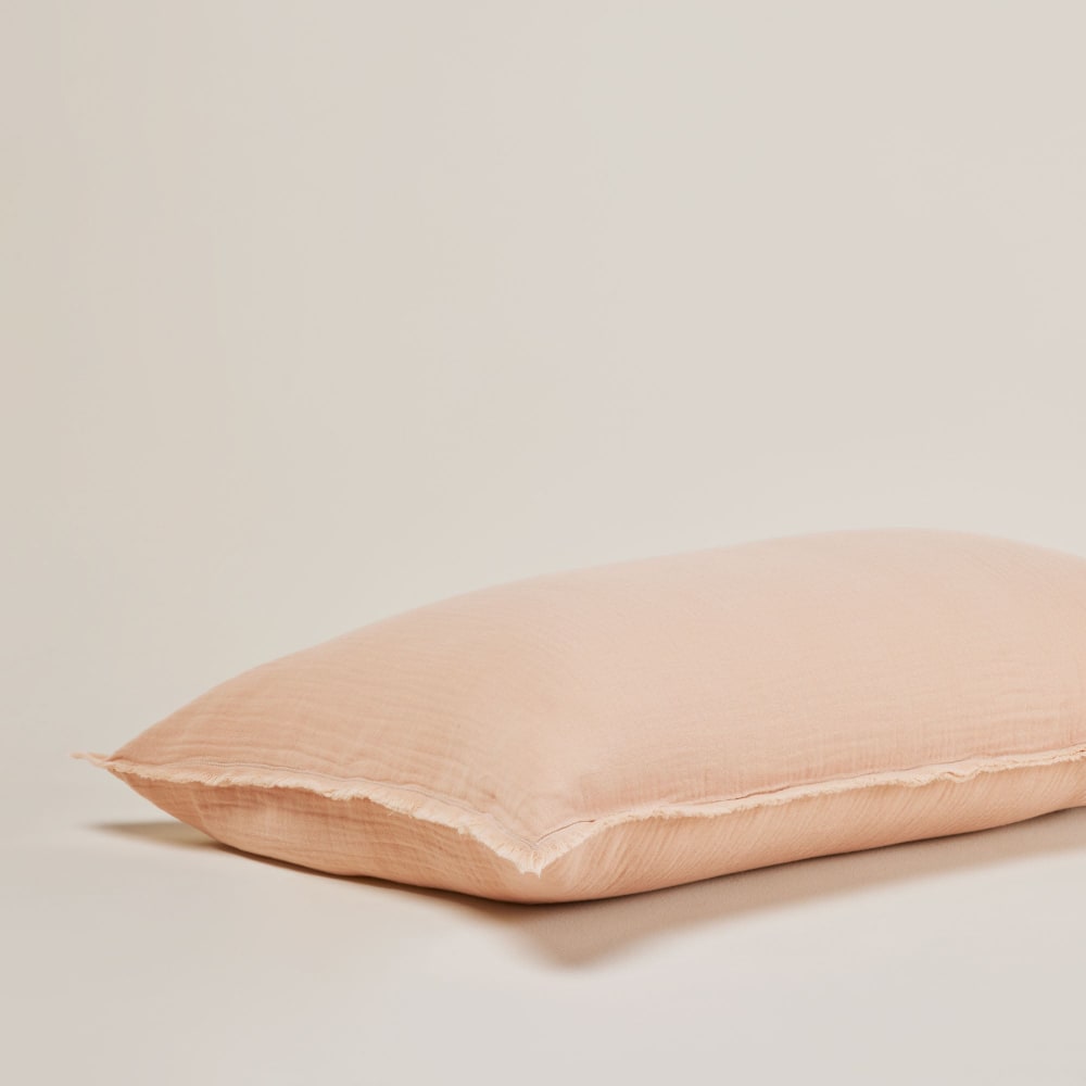Taie d'oreiller en coton rose 50x75 cm - Maisons du Monde